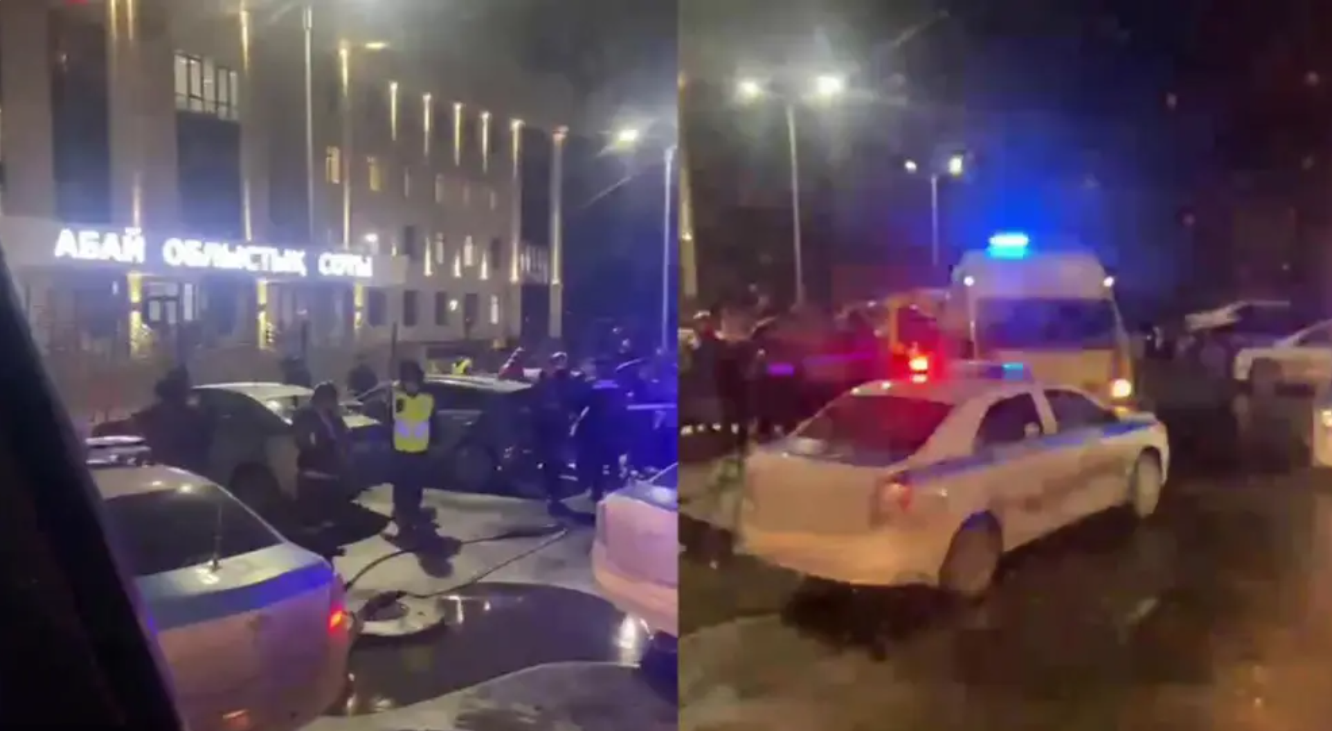 Мужчина предположительно совершил самоподжог возле суда в Семее